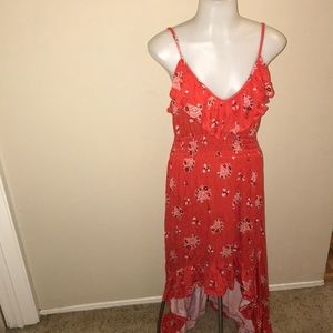 Red paisley express dress